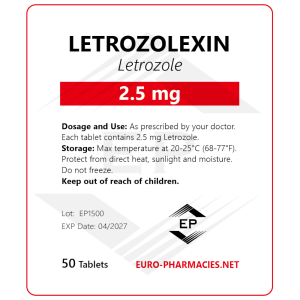 Letrozolexin (Letrozole)- 2.5 mg/tab – 50 tab/bag